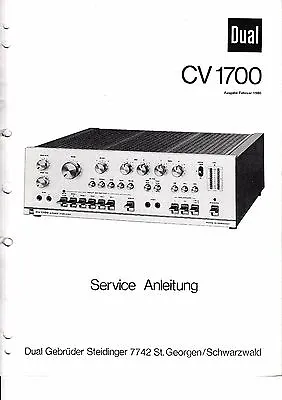 Kaufen Service Manual-Anleitung Für Dual CV 1700  • 10.50€