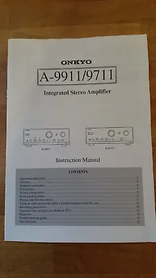 Kaufen Onkyo A-9911 / 9711 GB  Bedienungsanleitung Operating Instuctions Manual • 2€