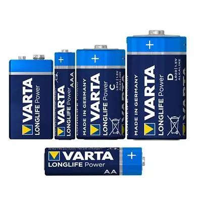 Kaufen VARTA Longlife Power Alkaline-Batterien Mignon,Micro,Baby,Mono,Lady,9V • 3.99€