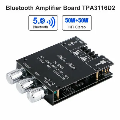 Kaufen Bluetooth Verstärker Modul Platine Stereo 2.0 TPA3116D2 50W+50W Audio Verstärker • 19.99€