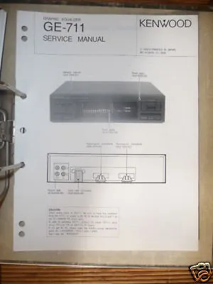 Kaufen Service Manual Kenwood GE-711 Equalizer,ORIGINAL • 11.90€
