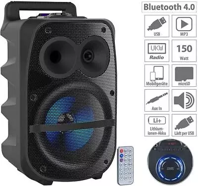 Kaufen Auvisio Partylautsprecher PMA-950.k Mobile PA-Partyanlage Bluetooth MP3 USB SD  • 89.99€