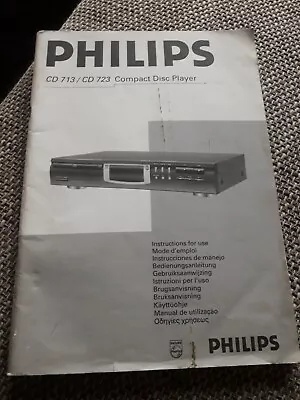 Kaufen Philips Bedienungsanleitung CD 713/ CD 723 • 10€