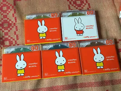 Kaufen 5x MAXELL Minidisc Miffy Collection 80 Mix NEU In Folie OVP Mit BOX • 135€