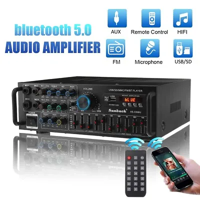 Kaufen 2000W HiFi Verstärker Auto Digital Bluetooth 5.0 Vollverstärke Audio  • 56.65€