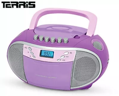 Kaufen Terris CD Player Radio Kassetten Rekorder Stereoanlage Boombox Kinder Tragbar • 31.90€
