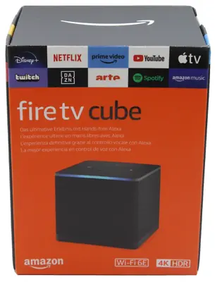Kaufen Amazon Fire TV Cube 3. Generation Streaming Alexa Sprachsteuerung 4K Wi-Fi 6E • 159.95€