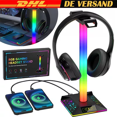 Kaufen Kopfhörer RGB Ständer Mit 10 RGB-Lichteffekte Gaming Headset Ständer Halterung • 24.99€