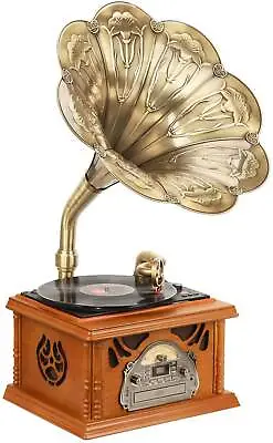 Kaufen Retro Nostalgie Musikanlage Grammophon Stereoanlage Kompaktanlage Plattenspieler • 299.90€