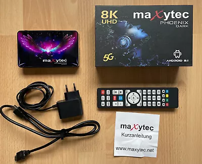 Kaufen Maxytec Phoenix Dark PRO 8K UHD IPTV Receiver PVR Android 9.1 5G Wif Stream • 40€