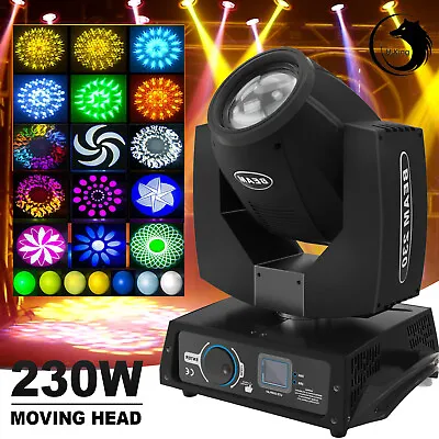 Kaufen 230W 7R Beam Moving Head DMX Prisma Zoom Sharpy Led Strahl Scheinwerfer DJ Party • 280.83€