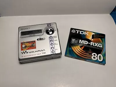Kaufen Sony MiniDisc Mini Disc Player Recorder Net MD Walkman MZ-N707 Type R Tested • 199.99€