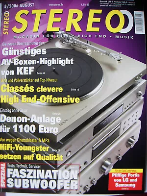 Kaufen Stereo 8/06 Klipsch RF-83, KEF KHT3005, Kondo M7 Preamp, Denon PMA-700 AE • 4€
