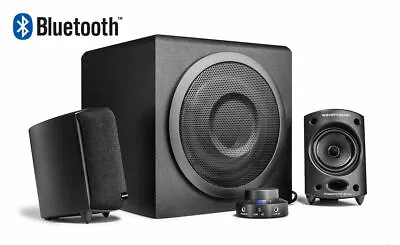 Kaufen Wavemaster MOODY BT 2.1 Lautsprecher Stereo System Bluetooth Soundsystem PC Box • 140€