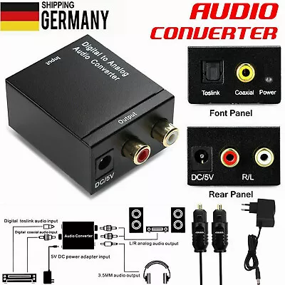 Kaufen Digital Optisch Toslink Koaxial Auf Analog L/R RCA Audio Konverter Adapter Kabel • 14.99€