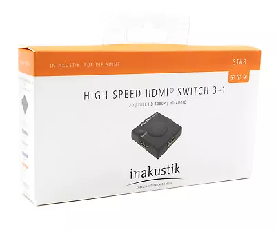 Kaufen Inakustik High Speed HDMI Switch 3in-1out 3D HDTV HDMI Umschalter Splitter 236 • 22.95€