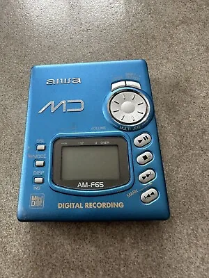 Kaufen Aiwa Am-f65 Minidisc Md Portable Recorder Blau Made In Japan • 79.99€