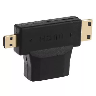 Kaufen 3 In 1 HDMI Female To Mini HDMI Male + Mikro HDMI Male Cable Adapter Verbinder • 2.36€