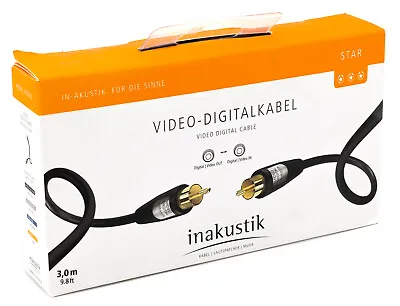 Kaufen Inakustik Star Video Digitalkabel Cinch Kabel Vergoldet Koax RCA Sub 3m 595 • 9.95€