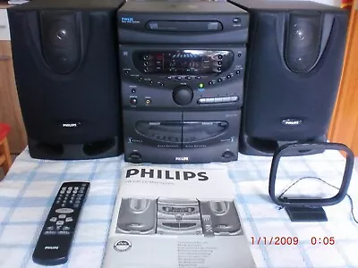 Kaufen Philips CD-Mini-HiFi-System FW630 Boxen Fernbedienung Beschreibung • 39€