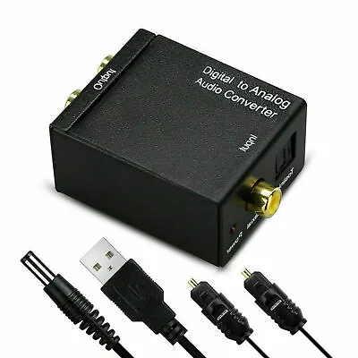 Kaufen Audio Konverter Audiowandler Digital /Toslink Und Koaxial Zu Analog RCA 3.5mm DE • 9.88€