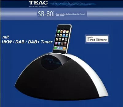 Kaufen TEAC SR-80iDAB Schwarz - Design-Radio Für Ihr IPhone® DAB+ - UVP War 179€ • 59€