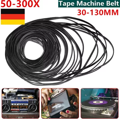 Kaufen 300 Tlg Riemen Antriebsriemen 30-130mm Für Kassettendeck Cassette Tape Deck Belt • 12.19€