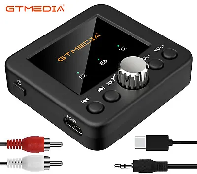 Kaufen GTMEDIA Bluetooth 5.0 Empfänger Akku Receiver 2in1 AUX Hifi Stereo Audio Adapter • 18.99€