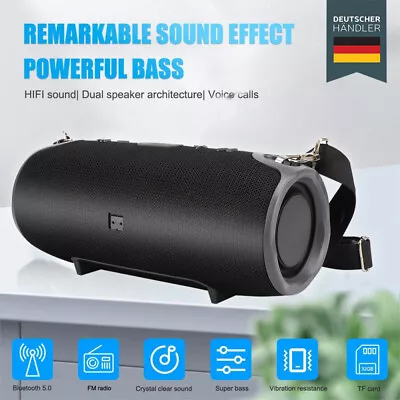 Kaufen Tragbarer Wireless Bluetooth Lautsprecher Subwoofer SD FM Musicbox Stereo 40W DE • 21.98€