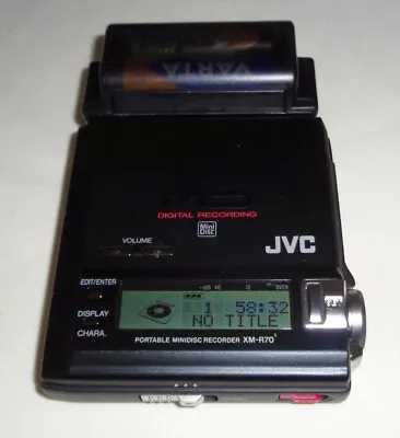 Kaufen JVC XM-R70BK Walkman Tragbarer Mini Disc Recorder Mit Batterie Adapter • 144€