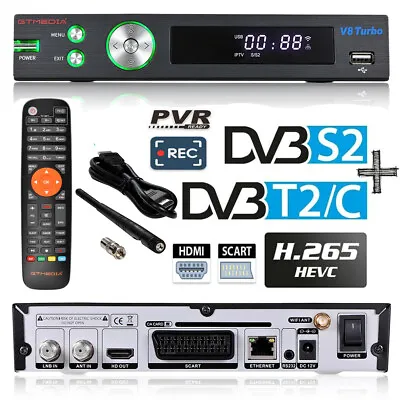 Kaufen GTMEDIA V8 Digital Sat Receiver DVB-S2/S2X/T2/C Combo Tuner TV Receiver WLAN PVR • 51.15€