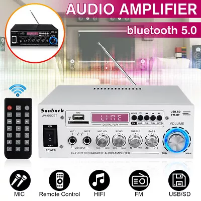 Kaufen HiFi Audio Amp Bluetooth 5.0 Leistungsverstärker Digital Power Amplifier Stereo • 41.39€