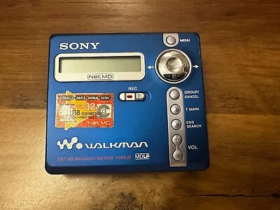 Kaufen Sony MiniDisc Mini Disc Player Recorder Net MD Walkman MZ-N707 Blau • 139€