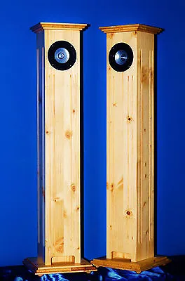 Kaufen PINUS CEREUS-MEX Paar HiFi-Stereo Lautsprecher Boxen Säulen HOLZ Fichte LANDHAUS • 239€