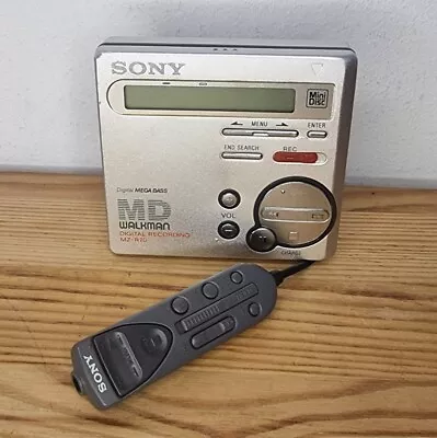 Kaufen SONY MD Walkman MZ-R70 Silber Mini Disc Recorder Player + RM-MZ3R Fernbedienung • 89€