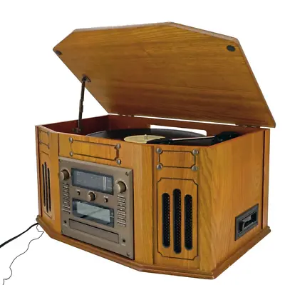 Kaufen Nostalgie Stereoanlage Radio CD Player Plattenspieler Retro LCD Kassette Aux • 89.95€