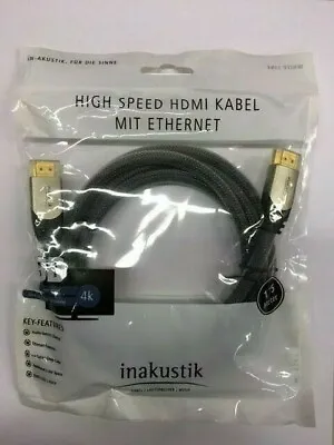 Kaufen Inakustik! HDMI Kabel 1,75m High Speed HDMI Kabel Mit Ethernet HDMI/HDMI## • 6.99€