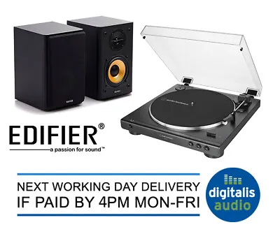 Kaufen Audio-Technica AT-LP60X Plattenspieler Und Edifier R1000T4 Schwarze Aktivlautsprecher • 199.20€