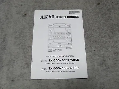 Kaufen Schaltplan Service Manual Für AKAI TX-500 503R 505K TX-600 603R 605 Mini System  • 1€