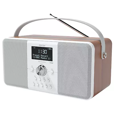 Kaufen DAB + FM Radiowecker Stereo Lautsprecher Alarm Bluetooth AZATOM Multiplex D2 Nussbaum • 58.05€