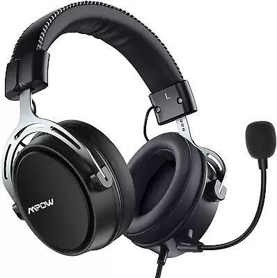Kaufen Schwarze Kabelgebundene Kopfhörer Mit Geräuschunterdrückung Mikro Gaming Headset Für PC Handy • 46.48€