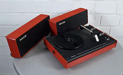 Kaufen Philips Plattenspieler 22GF603 Mit Stereoverstärker Tischmodell Rot Baujahr 1972 • 24.50€