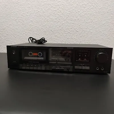 Kaufen ONKYO TA-2220 Stereo Cassette Tapedeck Schwarz Vintage 1980er Sehr Gut • 54.90€
