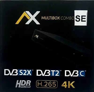 Kaufen AX Multibox Combo SE 4K UHD WiFi LAN HDMI Linux E2 DVB-S2/C/T2 Receiver • 90€