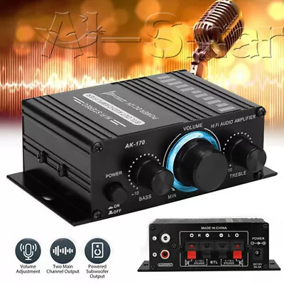 Kaufen DC12V-14V Digitale Audio-Verstärker 20Wx2 AK-170 Dual-Kanal Audio Power Amp • 17.98€