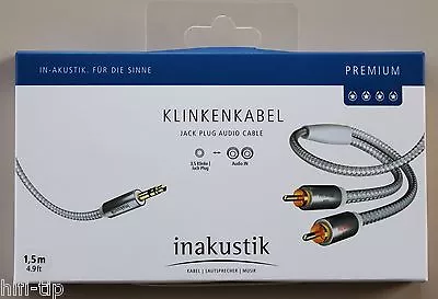 Kaufen Inakustik Premium II MP3 Audiokabel Klinke Cinch RCA 3m / 00410003 • 23.90€