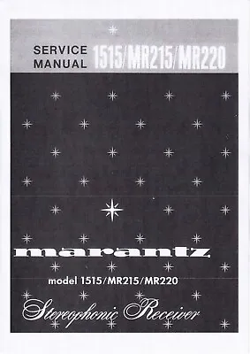 Kaufen Service Manual-Anleitung Für Marantz 1515,MR 215,MR 220  • 12€
