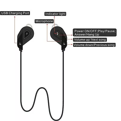 Kaufen Sport Nackenbügel Wireless Ohrhörer Bluetooth 4.1 Stereo Kopfhörer Headsets UK • 21.70€