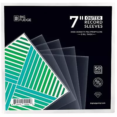 Kaufen BIG FUDGE Schallplatten Aussenhüllen - 7  X 50 STK. - LP Hüllen Transparent Aus • 15.99€