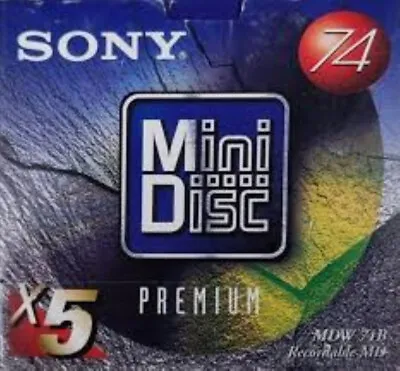 Kaufen 5 X Sony Mini Disc 74 Premium - MDW-74D - NEU NEW SEALED • 35€